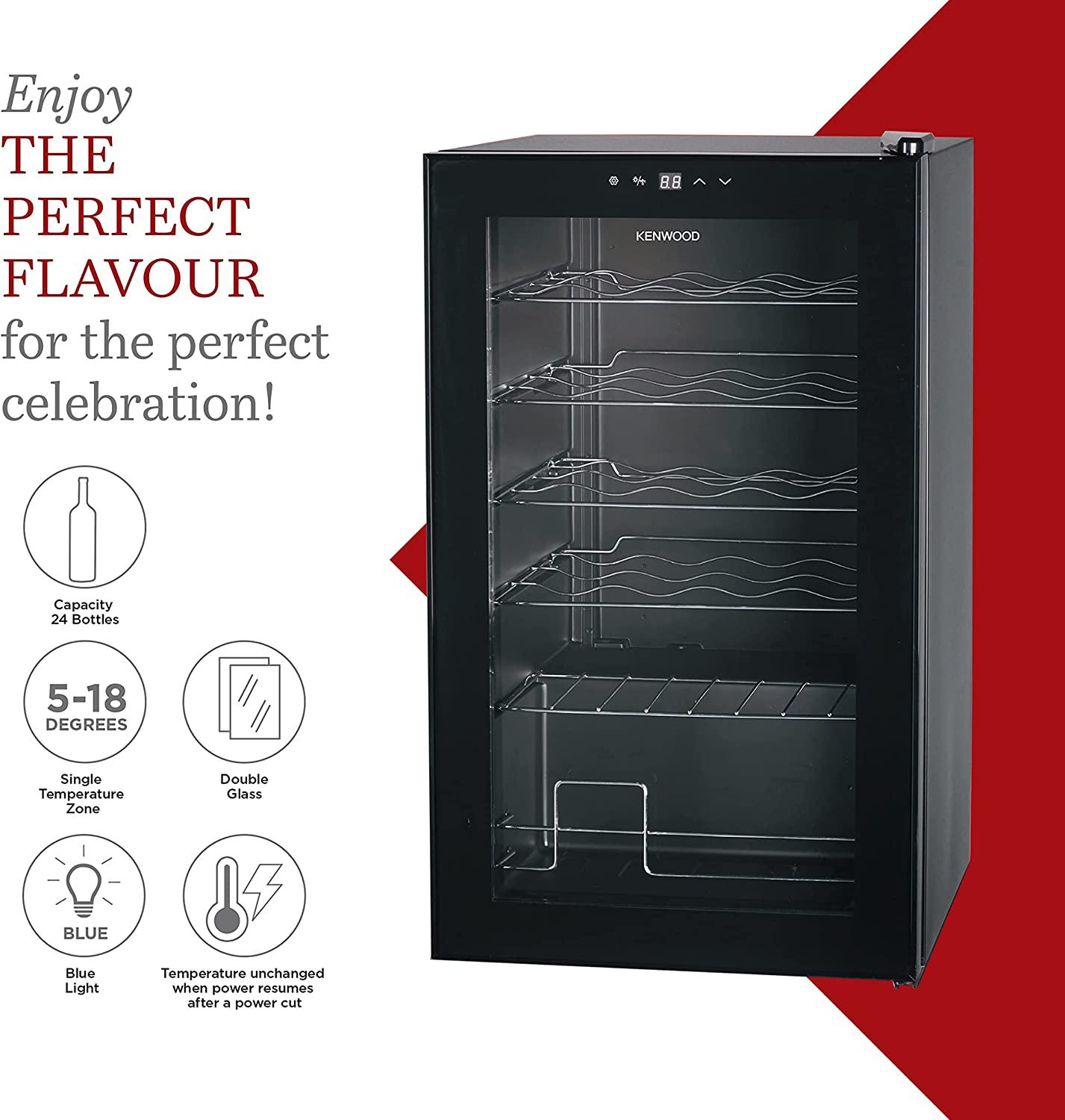 KENWOOD FREEZER BEVERAGE COOLER  BCM24.000BK   BEVERAGE COOLER / WINE COOLER 24 BOTTLES CAPACITY