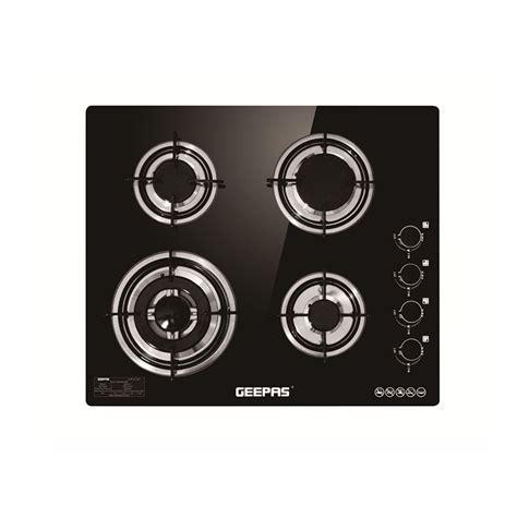 Geepas GK4410 4-Burner Gas Hob – Tempered Glass, Auto Ignition