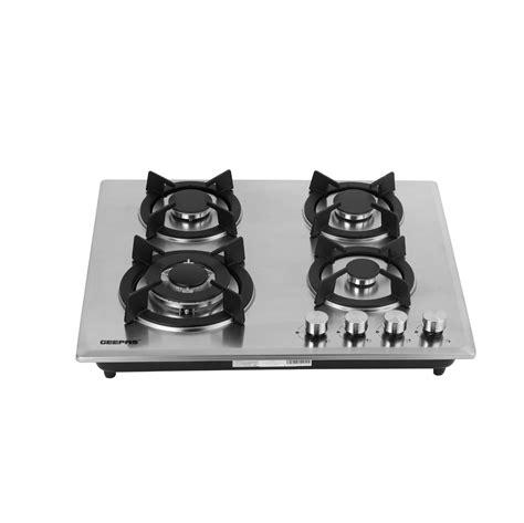Geepas GGC 31026 4-Burner Gas Hob – Stainless Steel Built-In, Auto Ignition